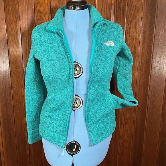 The North Face Women's Crescent Full Zip Jacket Green/Blue Size Small - Picture 1 of 5